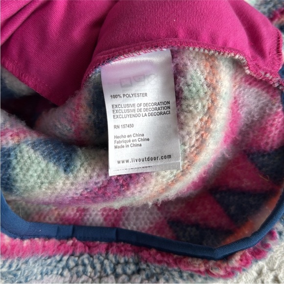 Colorful Geometric Kids Fleece Jacket - Picture 9 of 10